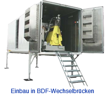 Einbau in BDF-Wechselbrücken