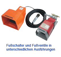 Fußschalter- und Fußventile