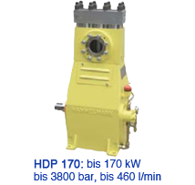 HDP 170: bis 170 kWbis 3800 bar, bis 460 l/min