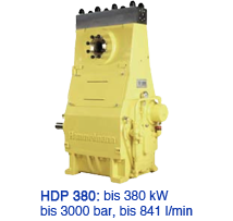 HDP 380: bis 380 kWbis 3000 bar, bis 841 l/min