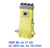HDP 40: bis 37 kWbis 3800 bar, bis 155 l/min