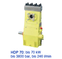 HDP 70: bis 70 kWbis 3800 bar, bis 246 l/min